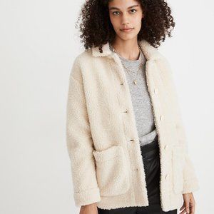 Madewell Sherpa Walton Shirt-Jacket - Size XXS - Cream (only worn once!)